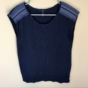 GAP Navy Shirt with embroidered shoulders